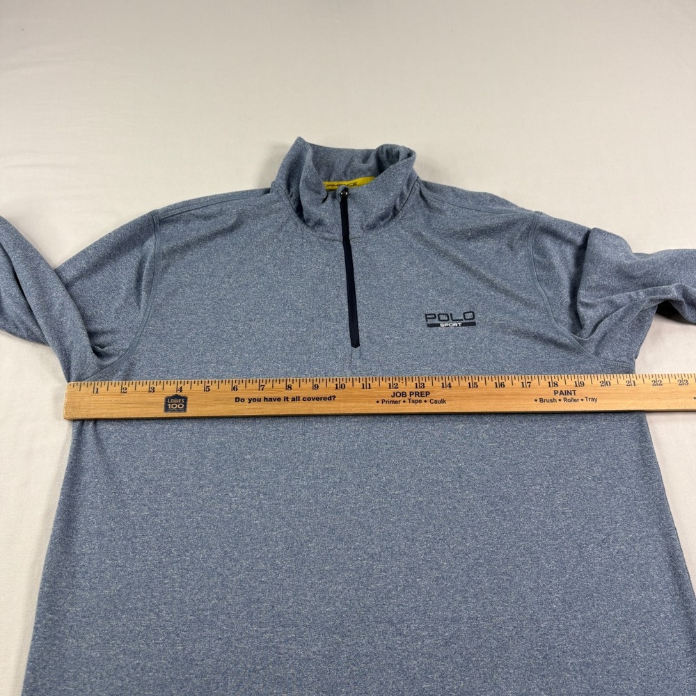 Polo Ralph Lauren Sweatshirt Men Medium Blue Sport 1/4 Zip Golf Pullover Stretch - Picture 7 of 12